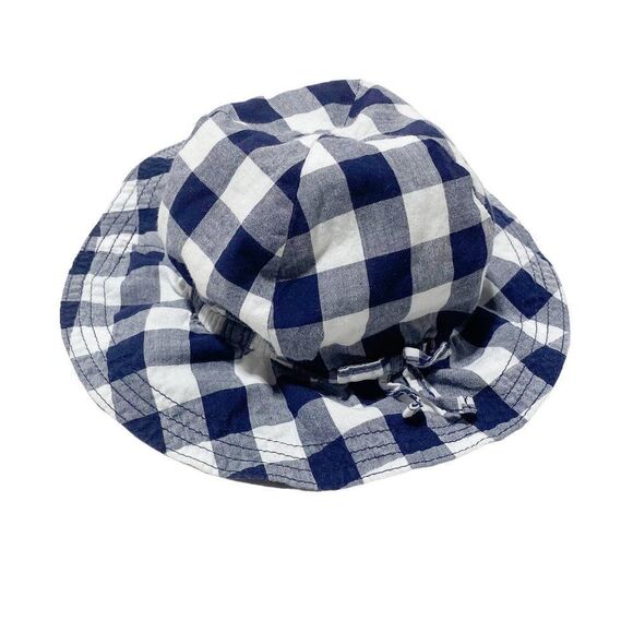 Baby Gap Picnic Plaid Sun Hat Navy - Picture 1 of 3